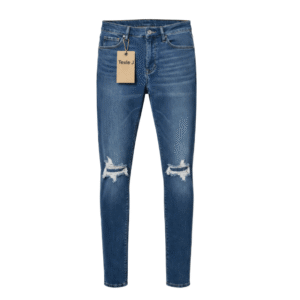 Knee-Ripped Denim Pant