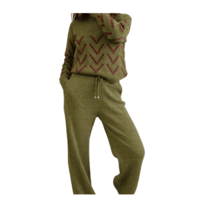 Woman ’s Knit  Sweater & Wide-Leg Pant Set